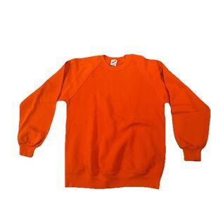 Vintage 90s JERZEES USA MADE Sweater Orange Size large
